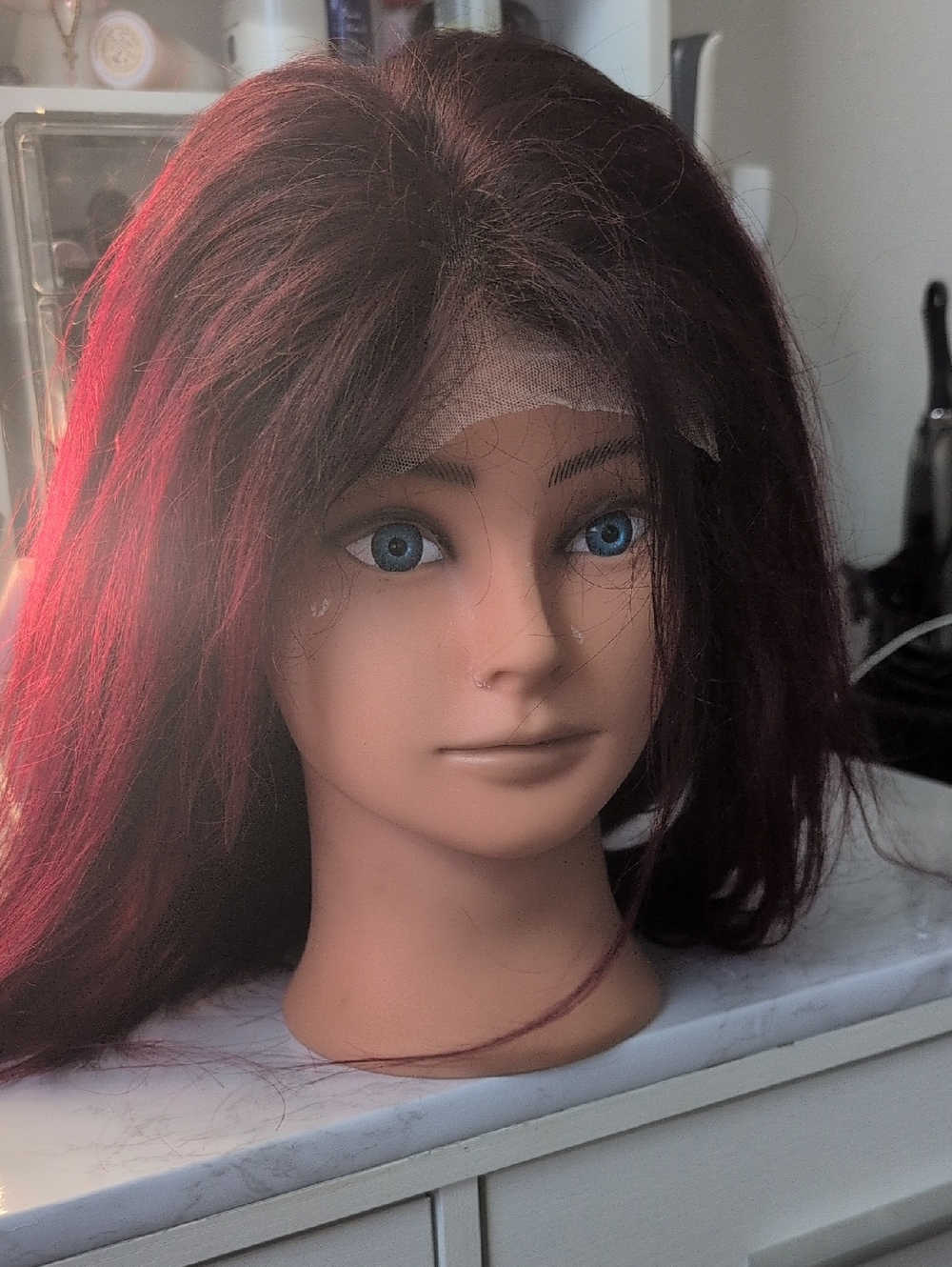 Burgundy Lace Front Women's Wig - Natural Look